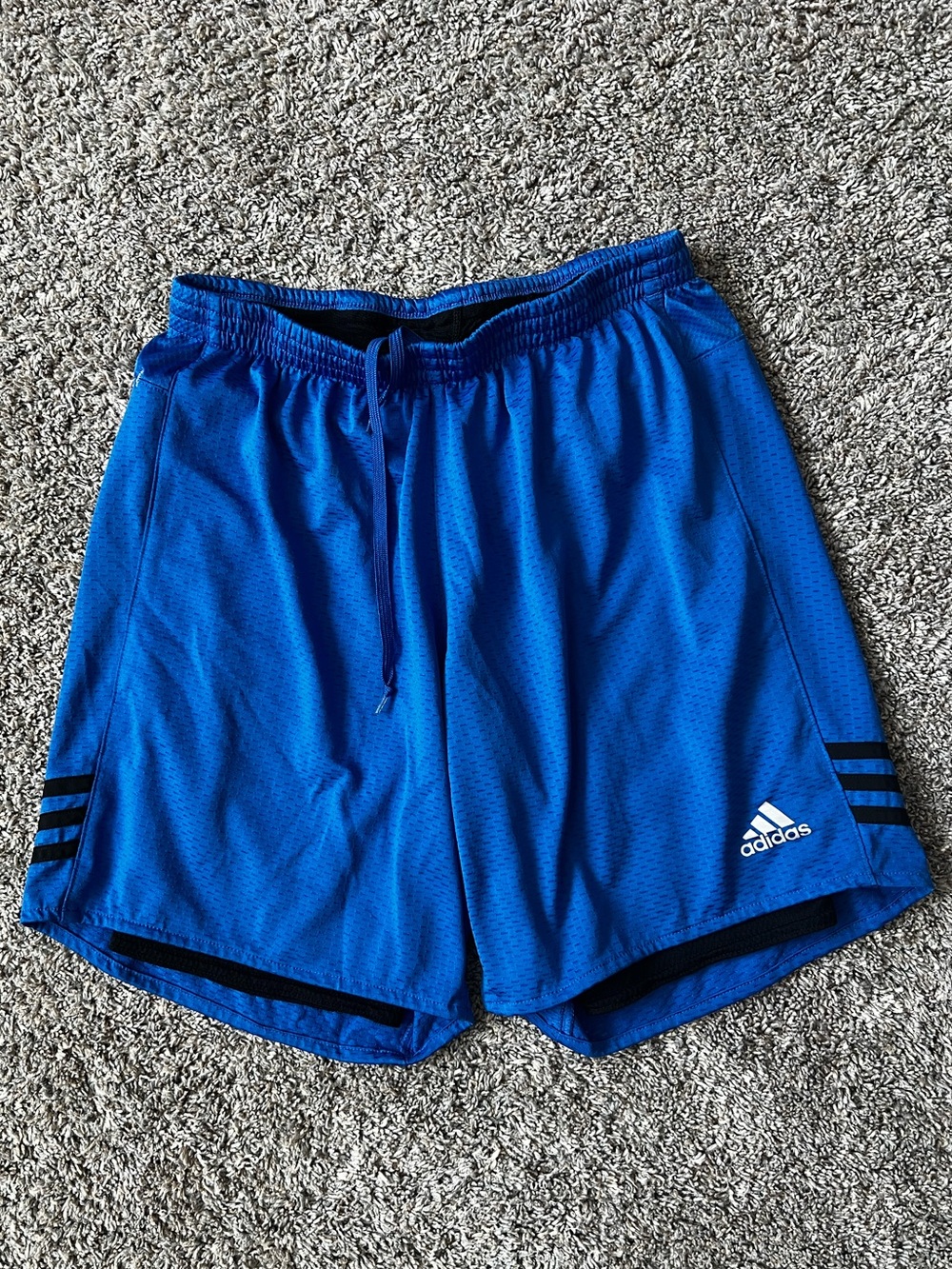 adidas Men's Royal Blue Athletic Shorts with Black Accents